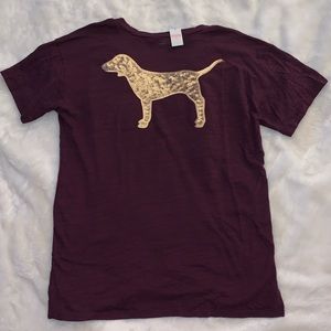 New Pink short sleeve V-neck tee